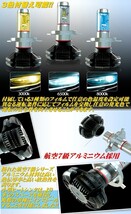 【 ノア AZR6# H13.11～H16.07 HB4 】 3色着替可能 簡単安心取付 クラス最強12000LM 車検対応6500k 8000LM超え_画像5