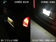 T10 LEDナンバー灯N-WGN JH1.2 H25.11～ 用 拡散5050SMD T10 6500K スーパーホワイト_画像3