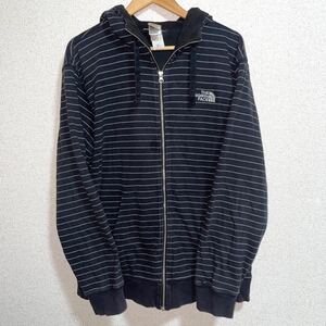 【XL】THE NORTH FACE ザ ノースフェイス パーカー 黒 ボーダー ノースフェイスパーカー