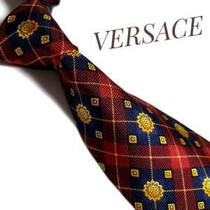  Versace VERSACE necktie high brand high class red blue 