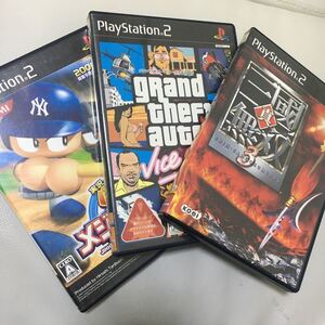 PS2 PS2ソフト 実況パワフルメジャーリーグ、三国無双3、grand theft auto