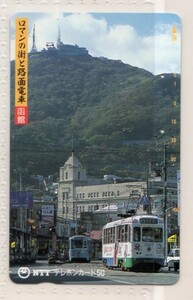 テレフォンカード・北海道・函館・函館山・市電・旧洋館（使用済み）テレカ