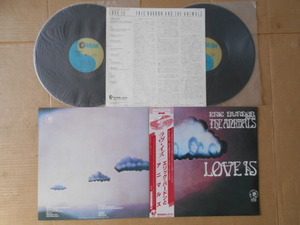 LP Eric Burdon & The Animals「LOVE IS」国内盤 35MM0135/6 2枚組 帯付 盤・ ジャケットは綺麗 帯に微かなシミ 解説・歌詞に黄ばみとシミ