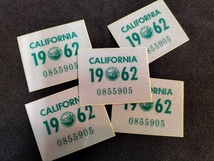 ●HOTROD 1962 California vehicle inspection ステッカー ホットロッド ●_画像2