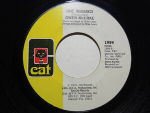 Gwen McCrae・He Keeps Something Groovy Goin’ On / Love Insurance　US 7”