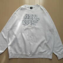 ★即決送込★ XL USA製 STUSSY ステューシートレーナー スウェット sweat l m ビッグシルエット ふるじょ 古着女子 ニュービンテージ 白_画像2