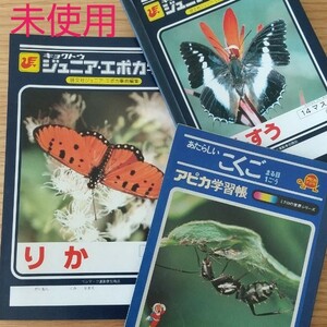 未使用★昆虫表紙 昭和の学習帳×3種セット