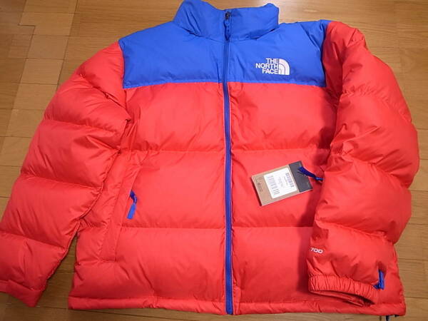 【送料無料 即決】海外限定 THE NORTH FACE 1996 RETRO NUPTSE JACKET XL Horizon Red TNF Blue新品 復刻 DOWNヌプシ ダウンジャケット赤青