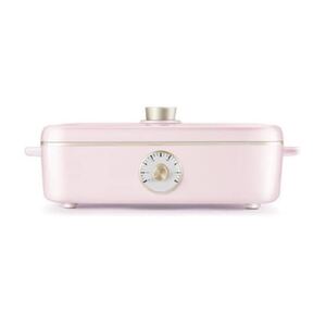 【新品】鍋料理もOK! マルチホットプレート ピンク