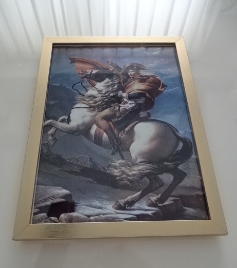 Art frame § A4 frame (selectable) with photo poster § Napoleon Bonaparte § Horse painting § Jacques-Louis David § Antique style, furniture, interior, Interior accessories, others