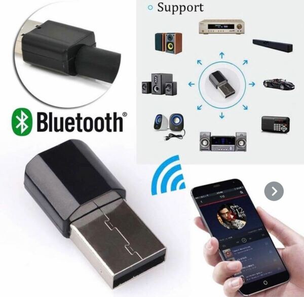 3.5MMワイヤレスUSB Bluetooth 4.0 AUX レジバー