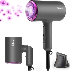 ヘアドライヤー 大風量 速乾 マイナスイオン 1300W 折り畳み式