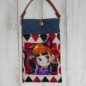 ☆ハンドメイド☆スマホポーチ ペコちゃん バッグインバッグ