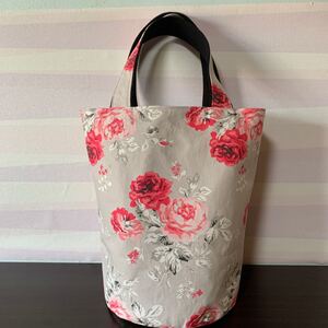 ハンドメイド バケツ型トートバック【薔薇】(キャスキッドソン)