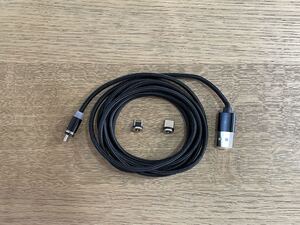 USB充電ケーブル Lightning Micro-b USB-C 磁石