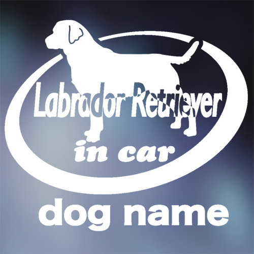 ラブラドールレトリーバー in car ステッカー。犬ステッカー。