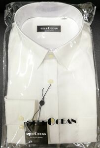 ◆DeepOcean メンズ 長袖Yシャツ【G】首周り41 レギュラーカラー　フレックス社　高級 ビジネス サラリーマン 会社員