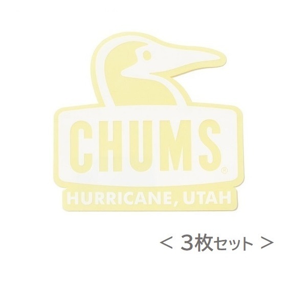 チャムス Sticker ステッカー CHUMS Booby Face ホワイト CH62-1124 新品 ＜ 3枚セット ＞