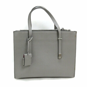 k# Zara u- man /ZARA WOMAN PVC leather handbag / business also recommendation / grey /BAG/LADIES#30[ used ]