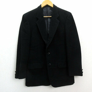 k■90年代・レトロ■ハーディエイミス/HARDY AMIES 2Bカジュアルジャケット【92-80-170】ウールコーデュロイ/黒/MENS■103【中古】