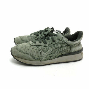 k#[24cm]onitsuka Tiger / onitsuka tiger TH4B4L TIGER ALLIANCE замша спортивные туфли / зеленый /LADIES#96[ б/у ]