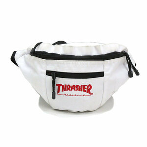 k■スラッシャー/THRASHER ウエストショルダーバッグ/斜め掛け/白/BAG/兼用■130【中古】