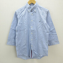 a■ユナイテッドアローズ/GREEN LABEL RELAXING 長袖BDシャツ/ワイシャツ【M】水色/MENS/128【中古】_画像1