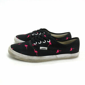 k■【23cm】バンズ/VANS V44W FLMG AUTHENTIC LP キャンバススニーカー/フラミンゴ/黒/LADIES■47 【中古】