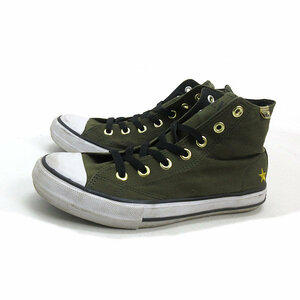 y#[24cm] Vans /VANS Classics прохладный V66MLT CLASSIC SKOOL MILITARY HI спортивные туфли #LADIES хаки /88[ б/у ]