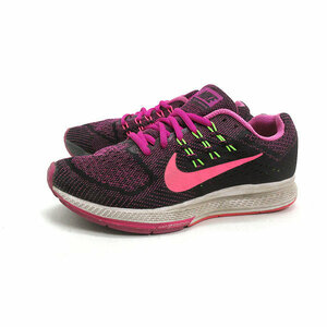 y■【24cm】ナイキ/NIKEズームストラクチャー18 ランニングシューズ■紫LADIES/31【中古】