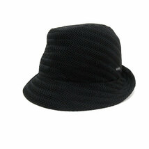 k■カンゴール/KANGOL Zig Duke フェドラハット 中折れハット【M】黒/LADIES■103【中古】_画像1