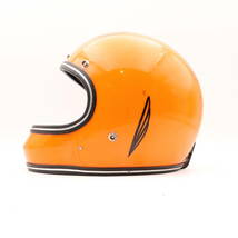 ビンテージ ヘルメット max safety helmet 橙 s/mシェル 56㎝ リペア可 アメリカ 当時物 af50 ピンストライプ bell star 120 フルフェイス_画像2