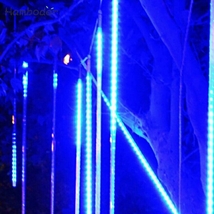 新品 40cm 8本 LED ライト スノーフォール ブルー イルミネーション 照明 おしゃれ つらら ナイアガラ スノー 冬 ウィンター クリスマス_画像3