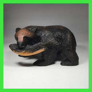 A-147☆　木彫りの置物　木彫りの熊　熊　クマ　くま　アンティーク　工芸品　民芸品　骨董品