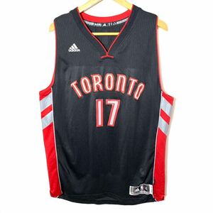 #adidas Adidas NBA TORONTO RAPTORSlapta-zVALANCIUNAS #17yonasva Ran тюнер s баскетбол форма б/у одежда черный #