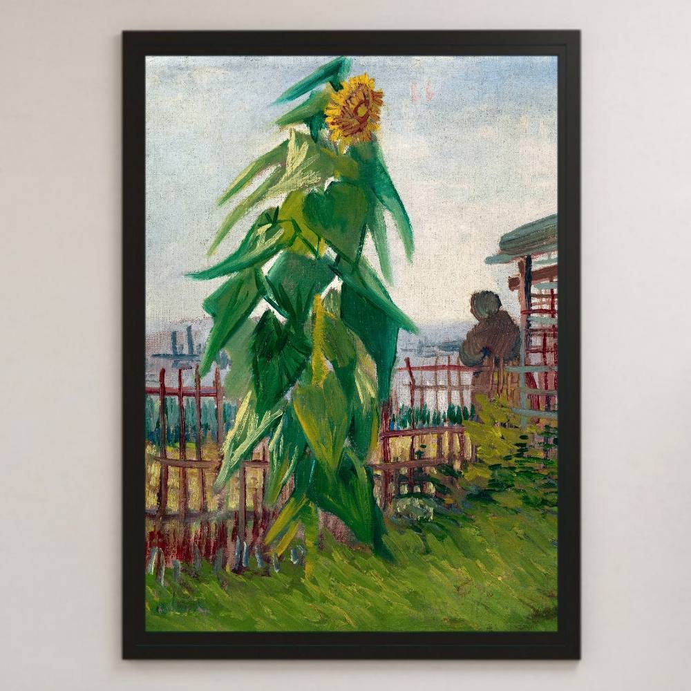 Van Gogh Sunflowers in the Community Garden Painting Art Glossy Poster A3 Bar Cafe Classic Interior Landscape Painting Flower Starry Night Cafe Terrace at Night, residence, interior, others