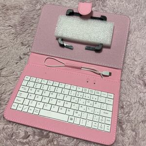 キーボード ピンク マウス付き