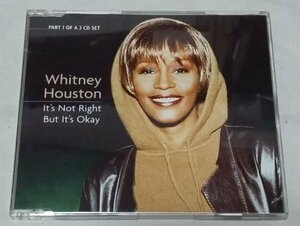 USMUS ★ 中古CD 洋楽 シングル Whitney Houston ホイットニーヒューストン : It's Not Right But It's Okay (CD1) 1998年 ハウス Vicious