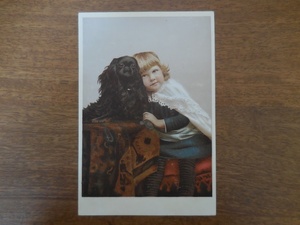 フランス☆【カード 少女と犬】 フランス イヌ いぬ 女の子