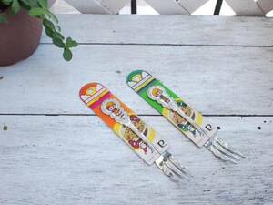  retro * baby spageti Fork man girl pattern 2 pcs set 