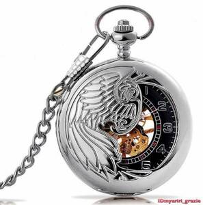  Phoenix карманные часы крыло серебряный каркас автоматика автоматический чёрный бриллиант ru серебряный бесплатная доставка 6