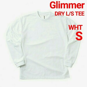 S Glimmer 4.4oz L/SドライTシャツ 白