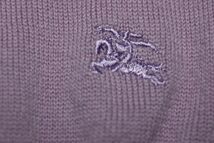 ★バーバリーロンドン★ 素敵なミディアムパープル・バイオレット★ 軽くて暖かい羊毛のニットタートルネック半袖セーター１/S_画像2