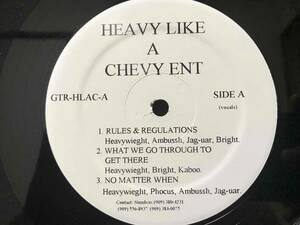 10枚落札で送料無料 // HEAVYWIEGHT, AMBUSSH, JAG-UAR & BRIGHT / RULES & REGULATIONS // HEAVY LIKE A CHEVY ENT