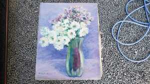 Art hand Auction 油画 油画 [F6] 尺寸约。 41 x 32 厘米【*收纳新6】花, 绘画, 油画, 静物画