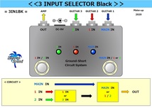 3IN1BK】3 in 1《 3ライン インプット セレクター 3入力制御 》=3in1=【 MAIN or IN 1 / IN 2 ⇒ OUT : Input Selector 】 #LAGOONSOUND_画像4