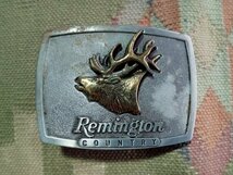 USA製◆ Remington COUNTRY バックル◆銃器 狩猟 鹿 エルク A3_画像1
