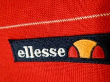 to3844　レア　ellesse　エレッセ　レトロ　vintage　ビンテージ　ウール　vネック　ボーダー　ベスト　ニット　セーター　人気　送料格安_画像3