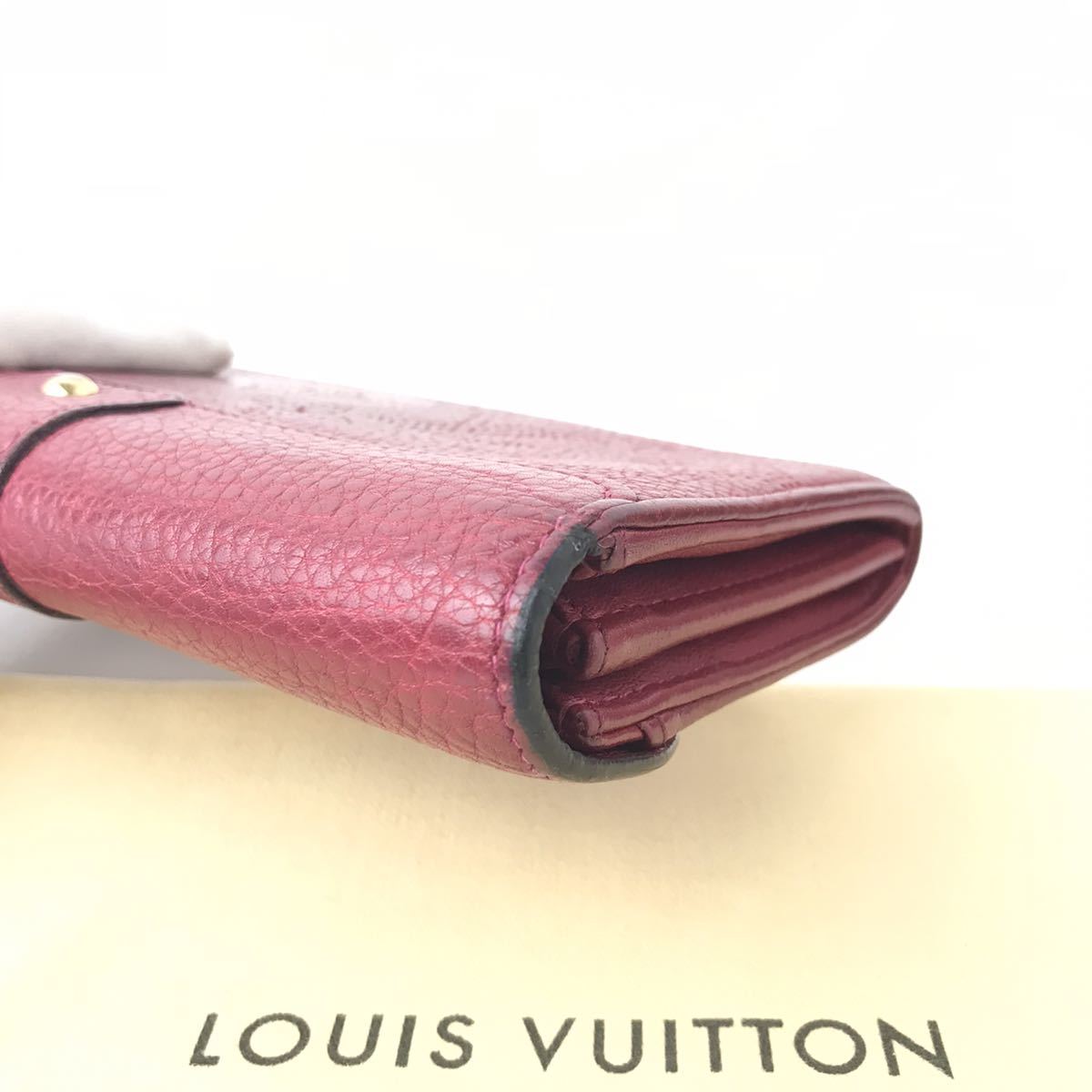 【値引可】【送料無料】希少☆ルイヴィトン☆ポルトフォイユ☆アメリア☆イリス☆赤紫☆モノグラム☆マヒナ☆長財布☆正規品☆レア☆LV_サムネイル画像4