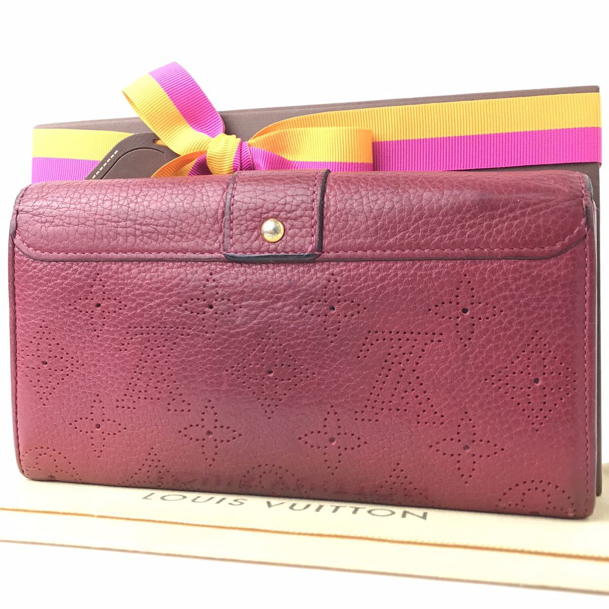 【値引可】【送料無料】希少☆ルイヴィトン☆ポルトフォイユ☆アメリア☆イリス☆赤紫☆モノグラム☆マヒナ☆長財布☆正規品☆レア☆LV_サムネイル画像2
